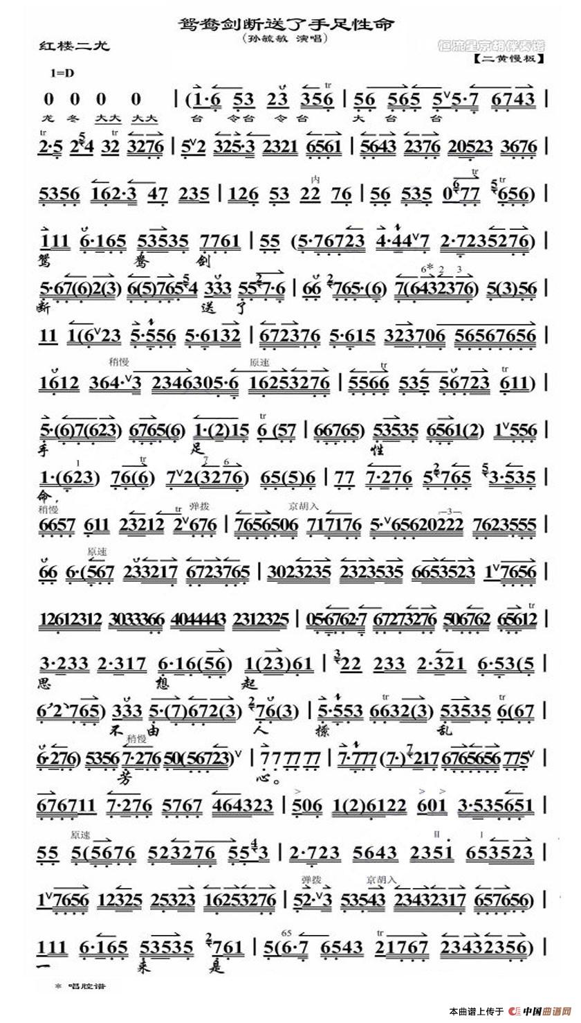 鸳鸯剑断送了手足性命(《红楼二尤》选段)(1)_原文件名:111.jpg