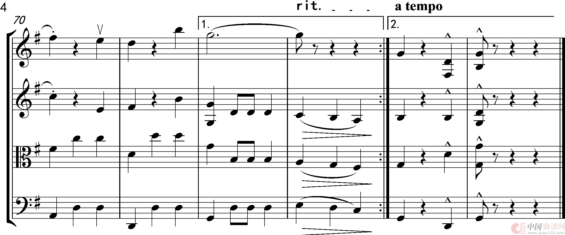 【弦乐四重奏】Come Josephine In My Flying Machine(G大调版)(1)_原文件名:Come, Josephine, in My Flying Machine(弦乐四重奏-G大调)_0004.png