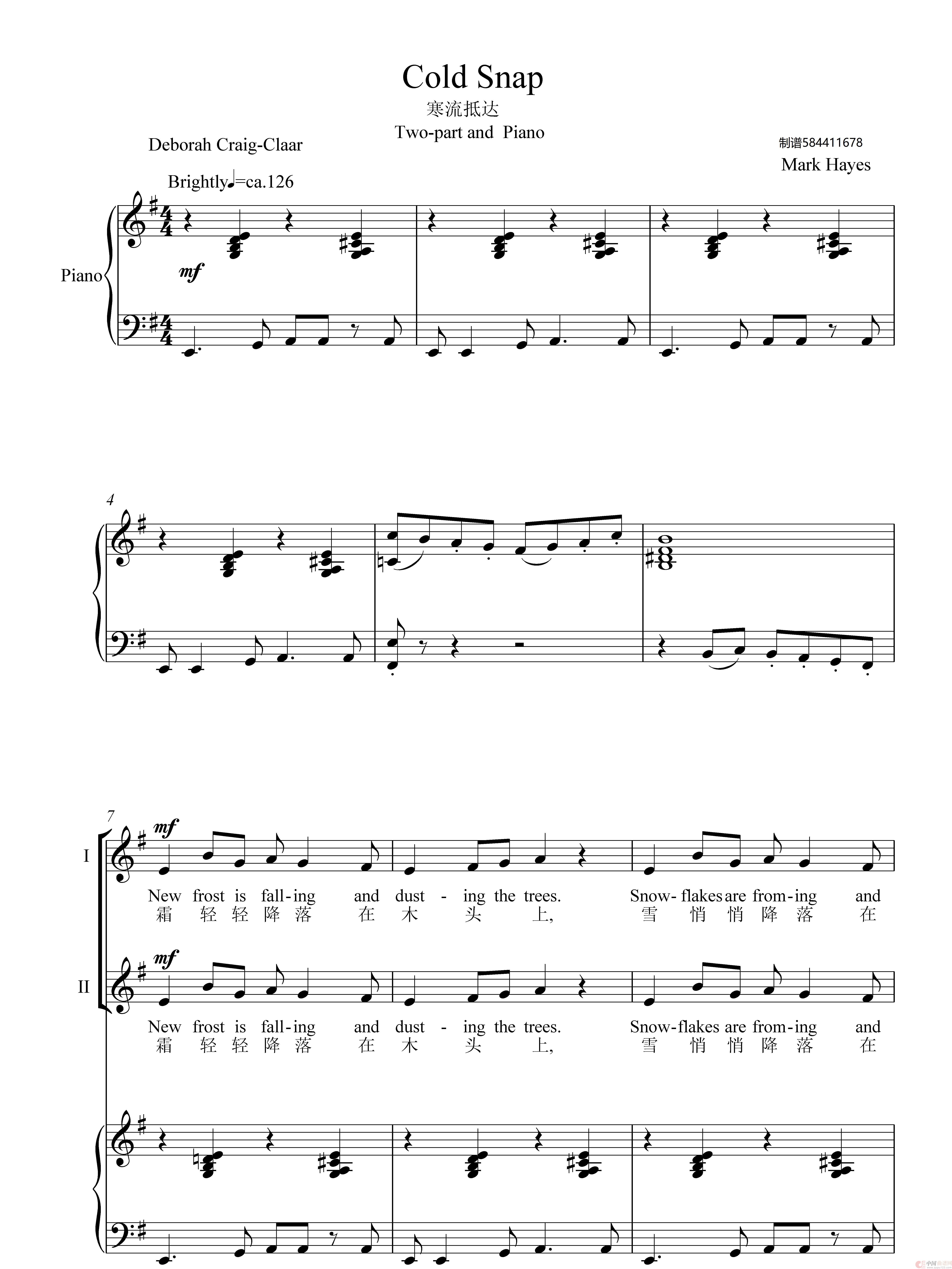 Cold Snap 寒流抵达二部合唱谱(1)_原文件名:Cold Snap 寒流抵达 二部合唱【原调-G】8页-3LJ_0001.jpg