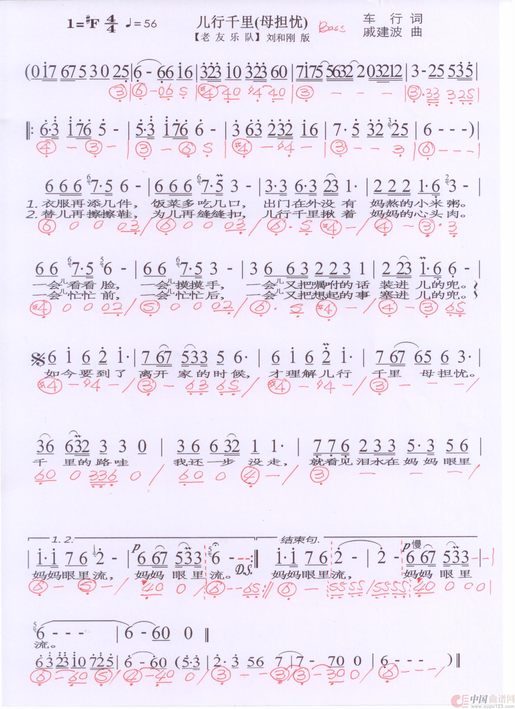 贝斯谱E(1)_原文件名:儿行千里 母担忧 刘和刚版 001.jpg