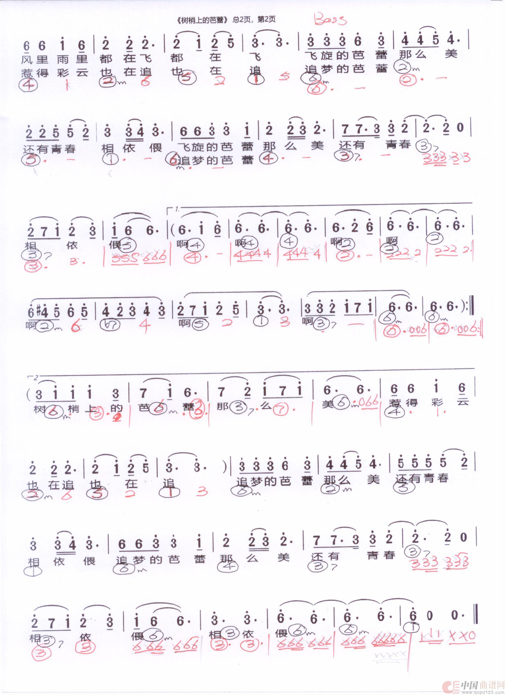 贝斯谱S(1)_原文件名:树梢上的芭蕾2 叶翠版 001.jpg