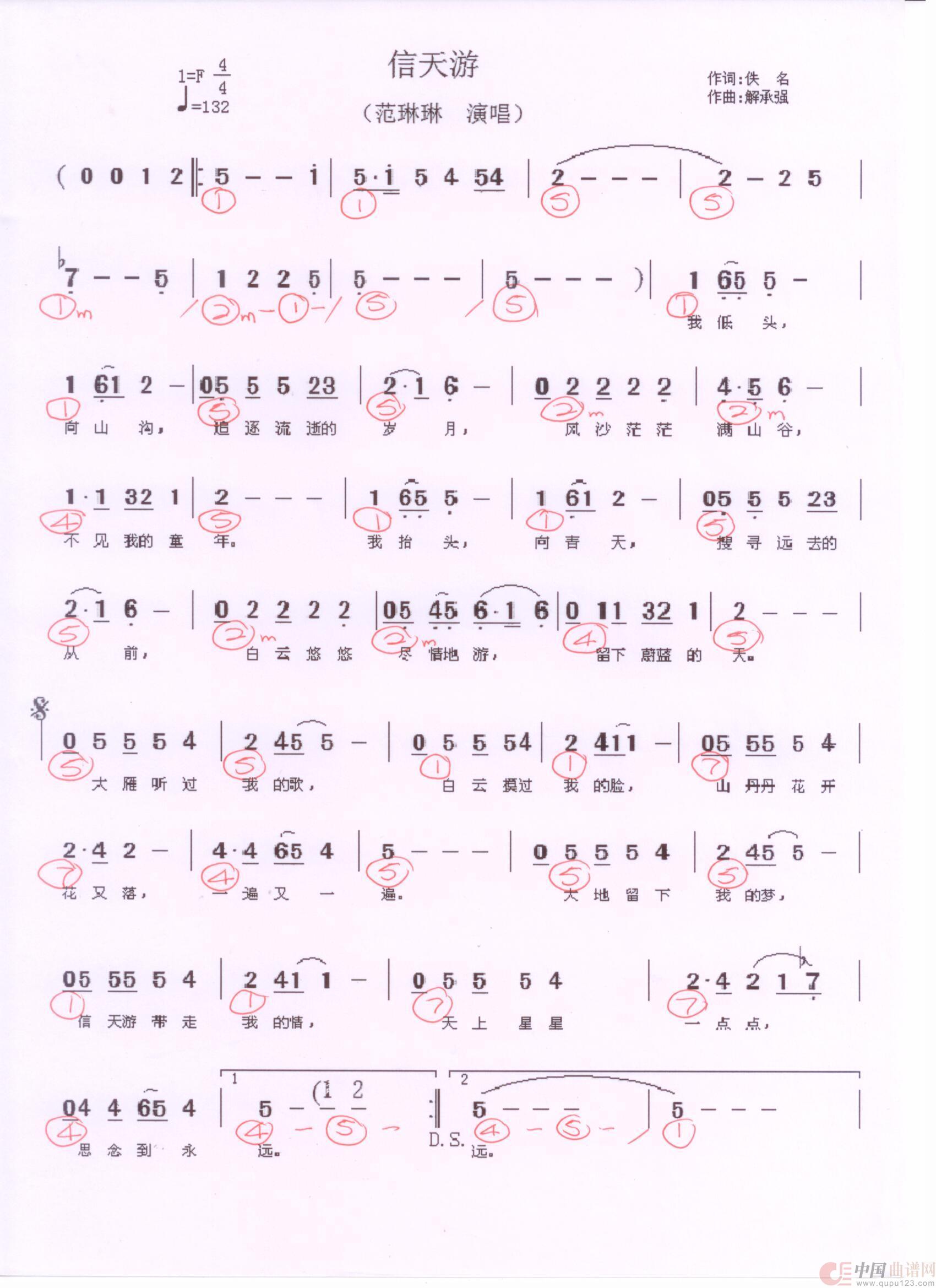 贝斯谱X(1)_原文件名:信天游 范琳琳版 001.jpg