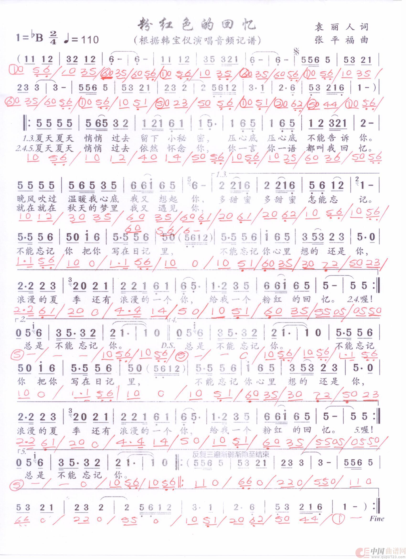 贝斯谱 流行曲F(1)_原文件名:粉红色的回忆 001.jpg